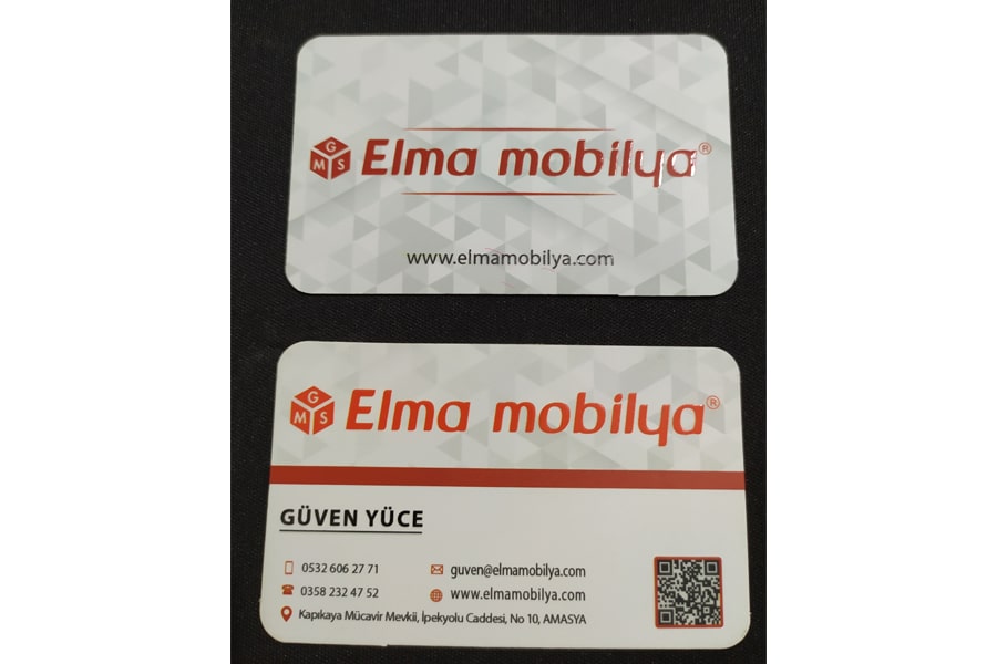 Elma Mobilya Güven Bey Kartvizit Tasarımı, Amasya kartvizit yapan yerler