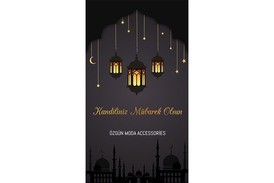 özgün moda ateiler kandil gönderisi tasarımı 2