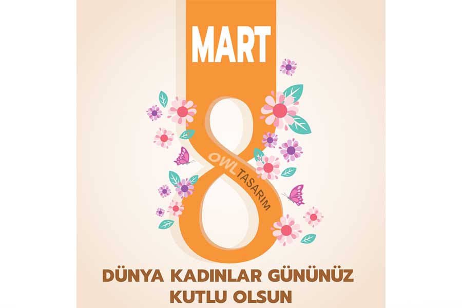 Owl Tasarım için 8 mart dünya kadınlar günü gönderisi paylaşımı