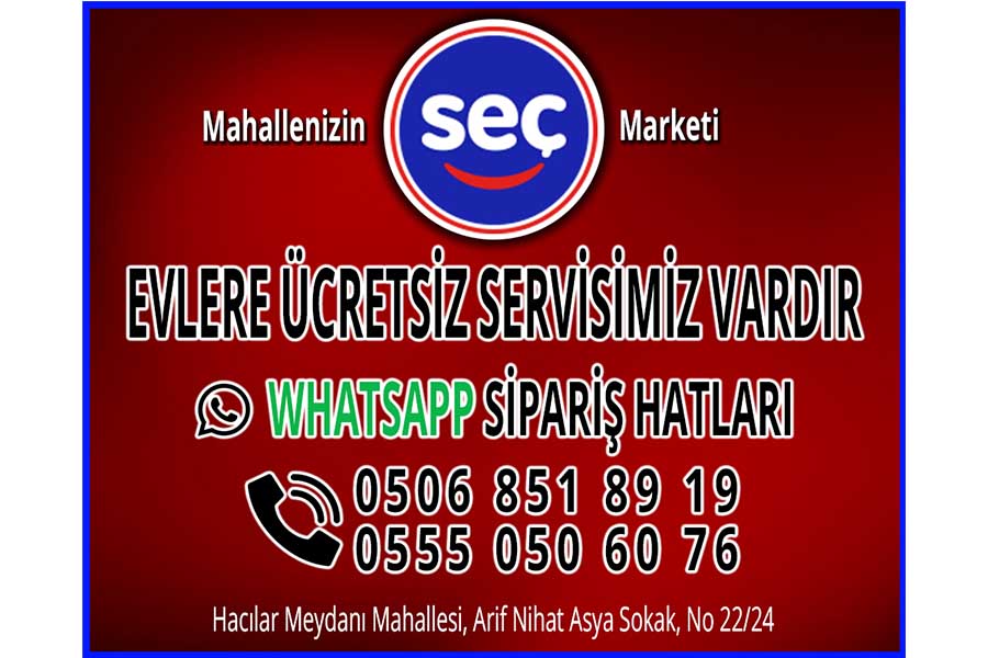 amasya hacılar meydanı seç market için afiş tasarımı