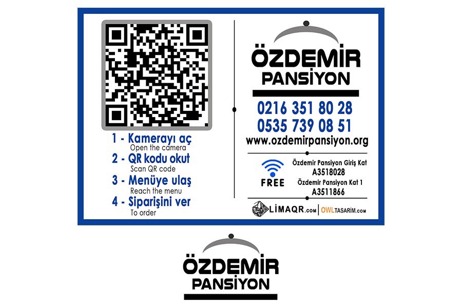 Özdemir Pansiyon Sticker ve Logo Tasarımı