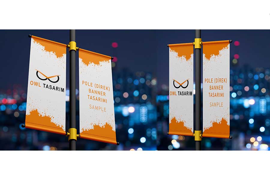 Direk pole banner tasarımı