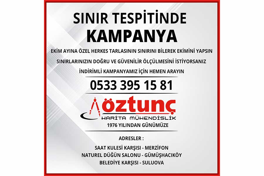 Öztunç harita için gönderi tasarımı