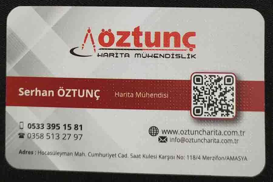 Öztunç Harita Mühendislik Kartvizit Tasarımı