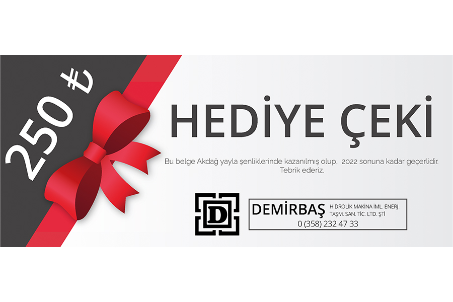 Demirbaş LTD ŞTİ Hediye Çeki Tasarımı, Amasya grafik tasarım