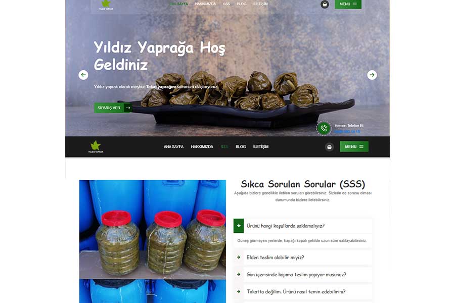 Yıldız yaprak meşhur tokat yaprağı